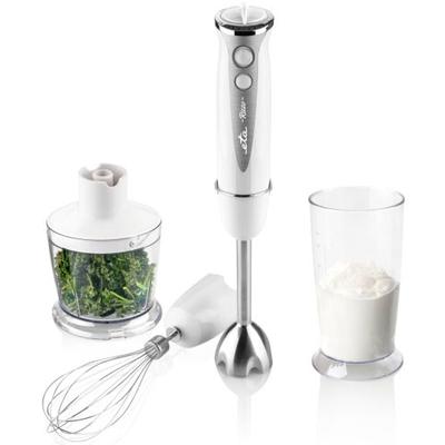 ETA Stabmixer "Rizzo, ETA305790000", weiß (weiß, edelstahlfarben), B:6cm H:38,5cm T:6,5cm, Mixer, mit Zerkleinereraufsatz und Mixbecher, DC-Motor Image