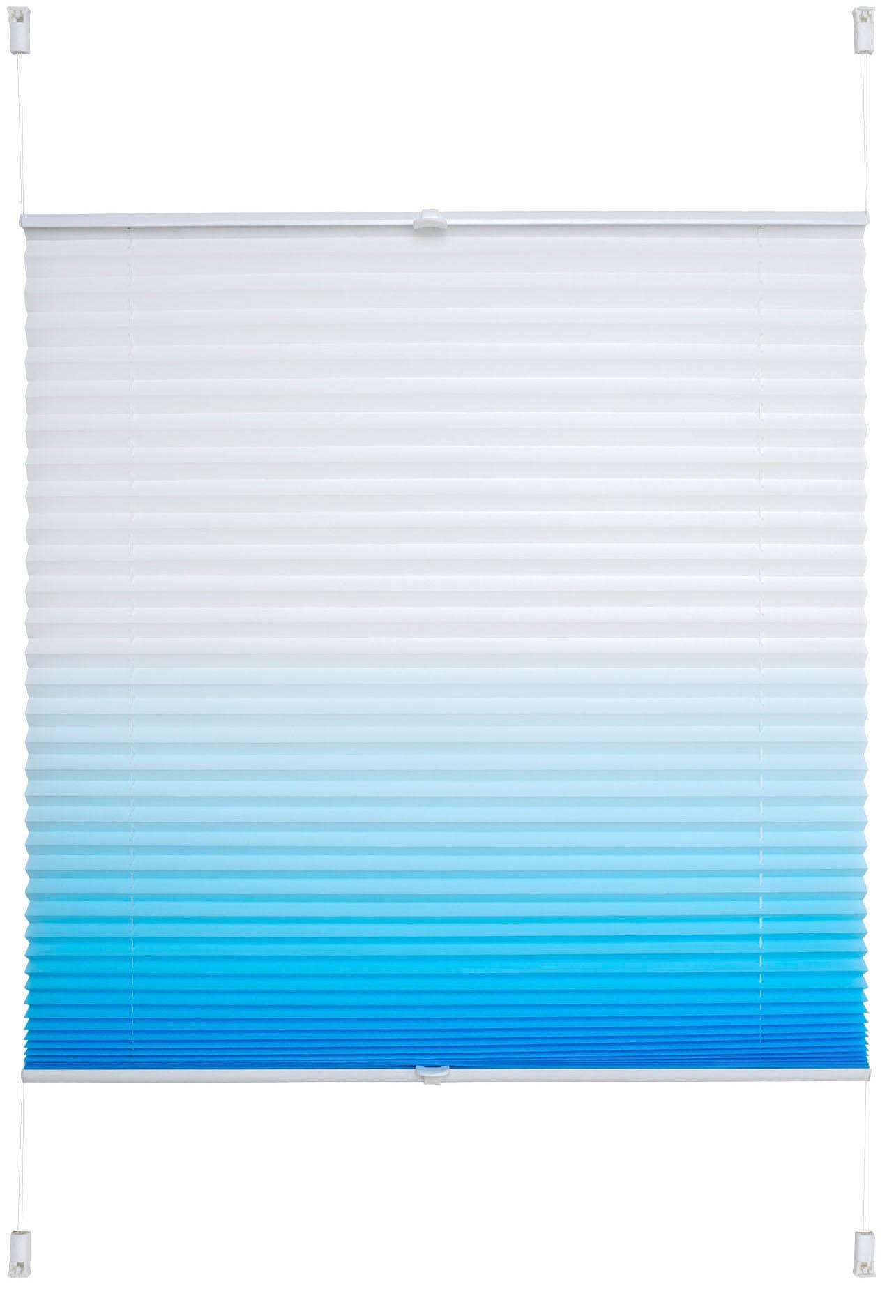 Plissee LIEDECO "Farbverlauf" Gr. 2, blau (azur), B:60 H:130, Obermaterial: 100% Polyester, Plissees Image