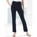 Stretch-Hose CLASSIC BASICS, Damen, Gr. 52, Normalgrößen, blau (marine), 72% Viskose, 25% Polyamid, 3% Elasthan, unifarben, lang, Hosen