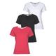 T-Shirt EASTWIND Gr. 36/38, bunt (schwarz, koralle, weiß) Damen Shirts Jersey