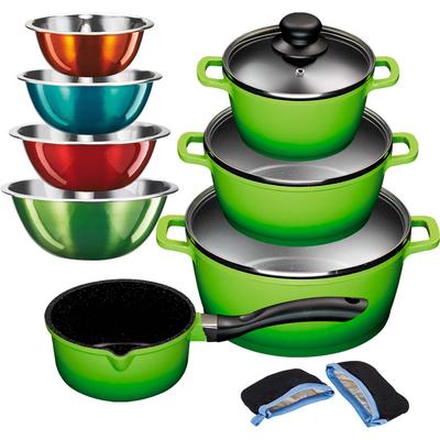 Topf-Set KING "ALUGUSS", bunt, Töpfe, Glasdeckel,Induktion,Keramikantihaftbeschichtung Image