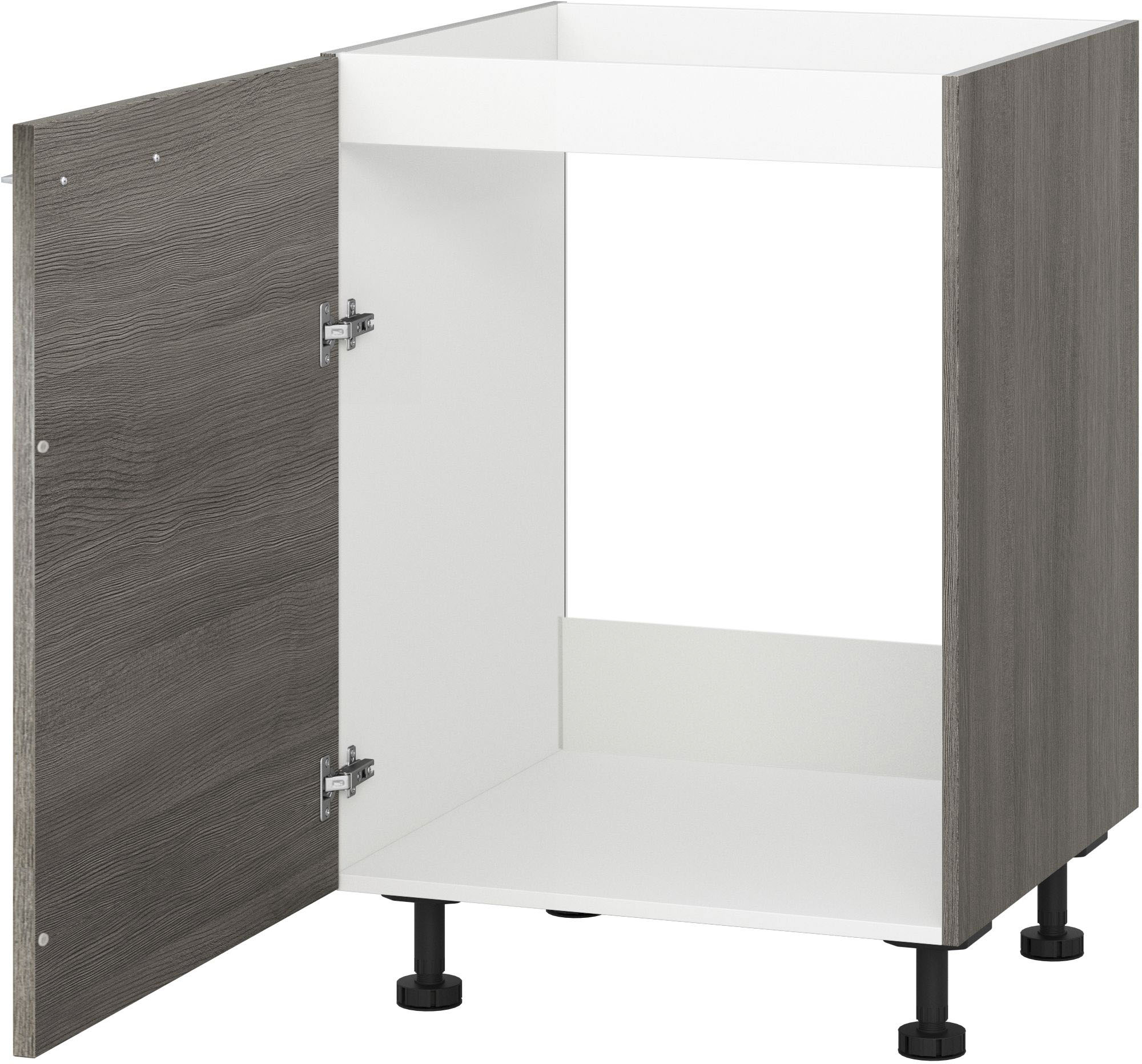Spülenunterschrank KOCHSTATION "KS-Trea SP50", grau (eichefarben grau), B:50cm H:75cm T:56cm, Schränke, Breite 50 cm, Höhe 75 cm Image