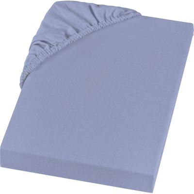 Spannbettlaken SETEX "Feinbiber in Gr. 70x140, 90x200, 140x200 oder 180x200 cm", blau (hellblau), B:100cm L:200cm, Feinbiber, Obermaterial: 100% Baumwolle, Laken, für Matratzen bis 23 cm Höhe, Winter, Bettlaken Image