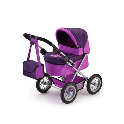 Puppenwagen BAYER "Trendy, Fee, lila", lila (lila, fee), Puppenwagen, KinderB:41cm H:67cm T:67cm, Metall, Kunststoff, Stoff, inkl. Wickeltasche, B:41cm H:67cm T:67cm Image