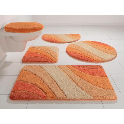 Badematte MY HOME "Josie, Badvorleger, Badezimmer Teppich" Gr. 6, orange (terra), H:20mm, Polyester, Badematten, Badteppich, Badematten, rechteckig, rund & als 3-tlg. Set erhältlich Image