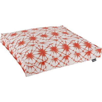 Sitzkissen H.O.C.K. "Badu Batik Saphire Outdoor", orange (orange, gemustert), B:50cm H:5cm L:50cm, Polyacryl (dralon), Dekokissen_Sitzkissen_Kissenhüllen, wasserabweisend Image