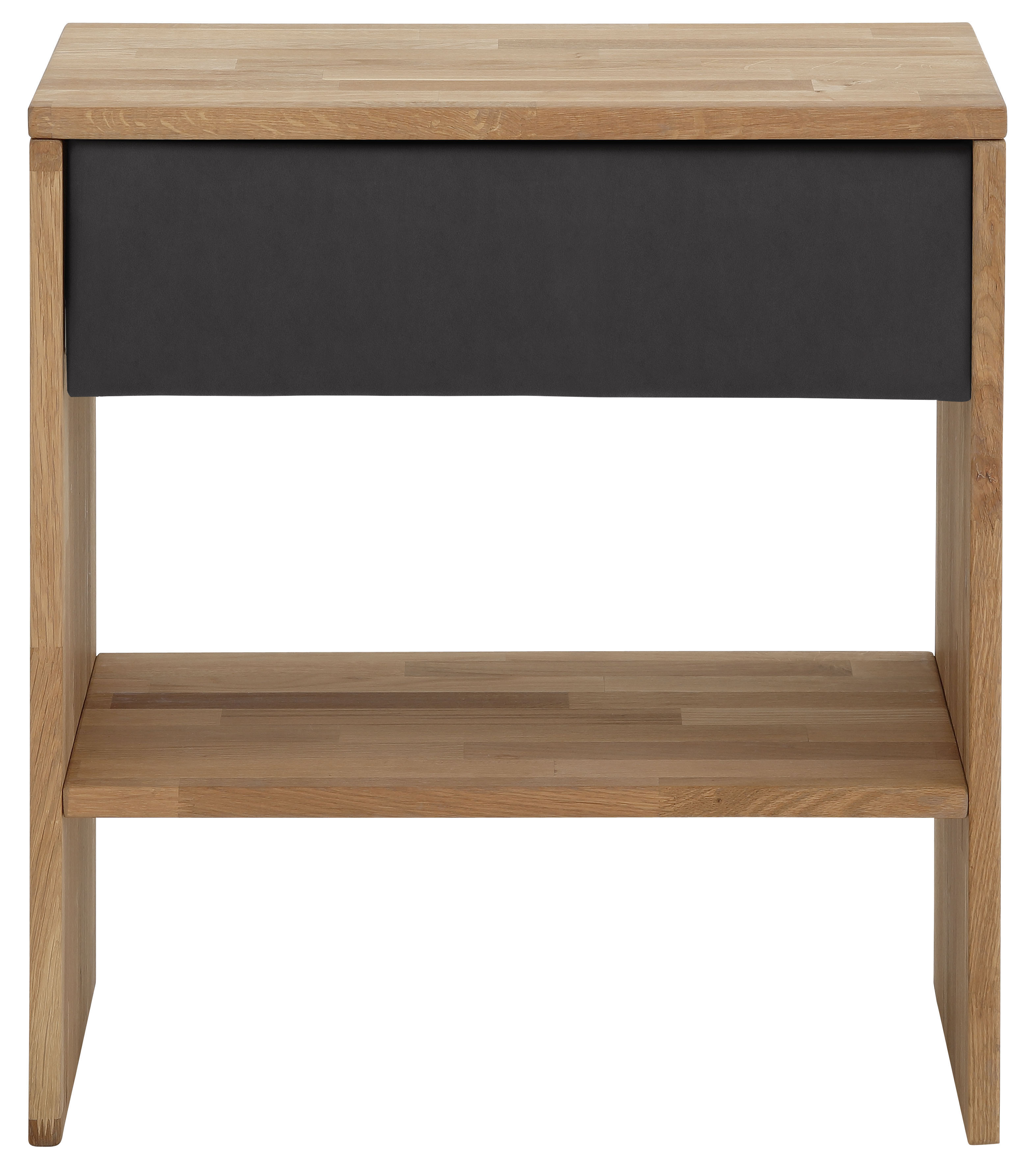 Nachttisch HOME AFFAIRE "Cavan", grau (charcoal, natur, natur), B:60cm H:65,5cm T:42cm, Tische, Nachttisch, passend zur Boxspringbett-Serie Cavan