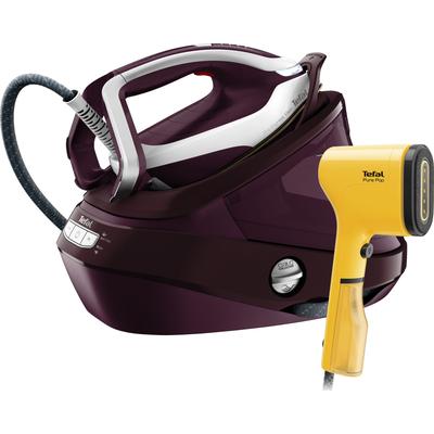 TEFAL Dampfbügelstation "Pro Express Vision, inklusive Dampfbürste DT2026, Smart LED-Leuchte", rot (rot, weiß), Dampfbügelstationen, 8,3 Bar, 180 g/Min. konstanter Dampf, 680 g/Min. Dampfstoß, GV9810