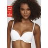 Push-up-BH PETITE FLEUR, Damen, Gr. 85, Cup A, schwarz (schwarz, weiß), Jersey, Obermaterial: 70% Baumwolle, 25% Polyester, 5% Elasthan, Basic, BHs BH-Set Bügel-BH Push-up-BH Schalen-BH T-Shirt-BH Unterwäsche Wäsche, mit Bügel, mit herausnehmbaren...