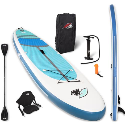 „SUP-Board F2 „“F2 Cross Sitz + Wendepaddel““ Wassersportboards Gr. 10,5 320 cm, blau Stand Up Paddle“