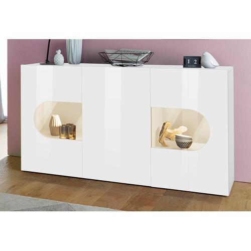 „Sideboard TECNOS „“Real““ Sideboards Gr. B/H/T: 150 cm x 81 cm x 40 cm, weiß (weiß hochglanz) Sideboards Breite 150 cm“