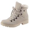 Winterboots RIEKER, Damen, Gr. 39, beige, Lederimitat, sportlich, Schuhe, Schnürboots, Winterstiefelette mit Rieker-TEX Ausstattung