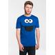 T-Shirt LOGOSHIRT "Krümelmonster - Cookie Monster" Gr. XL, blau Herren Shirts T-Shirts