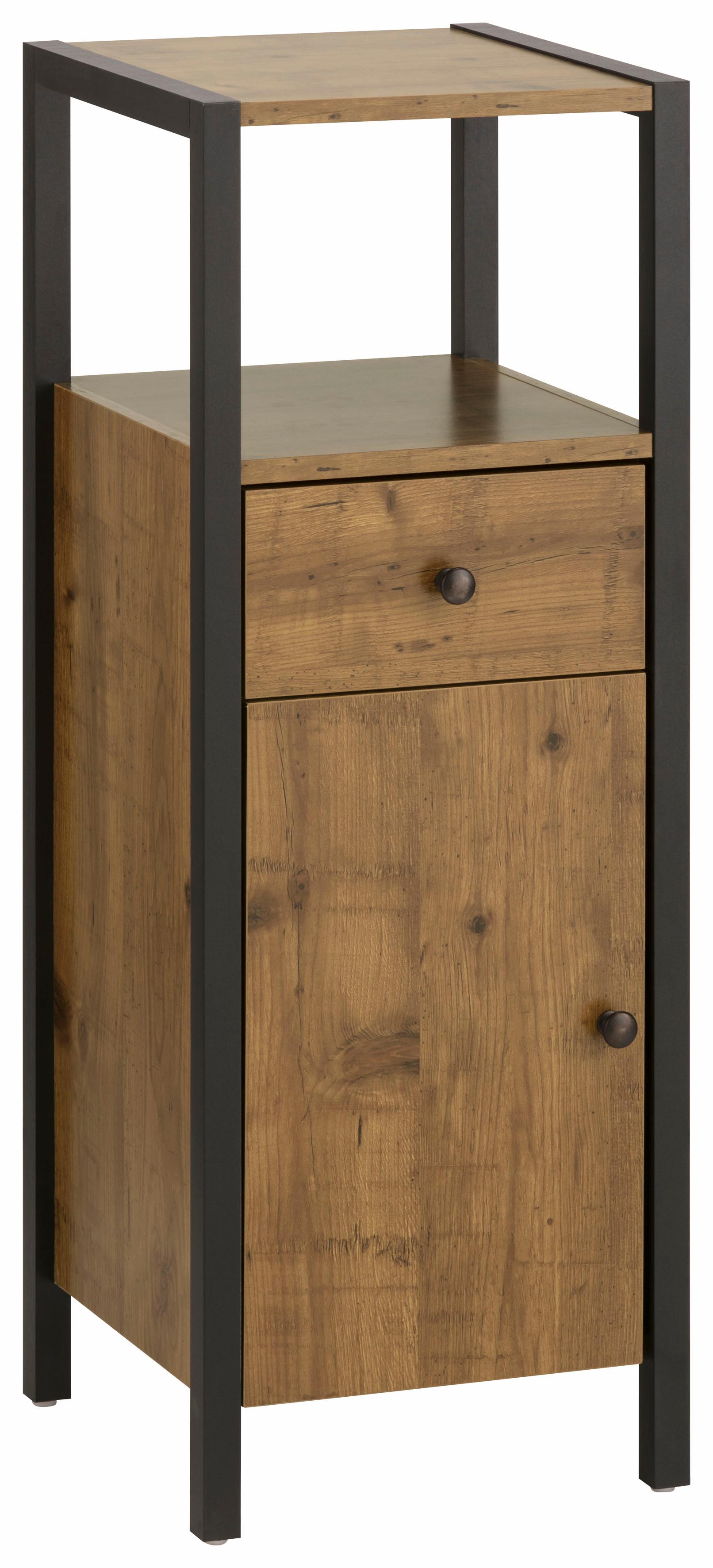 Unterschrank HOME AFFAIRE "Chris", braun (pazifik eichefarben), B:33cm H:90cm T:35cm, Holzwerkstoff, Schränke, Unterschrank