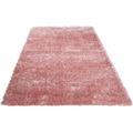 Hochflor-Teppich MY HOME "Senara" Teppiche Gr. B/L: 80 cm x 250 cm, 50 mm, 1 St., rosa (rosé) Esszimmerteppiche weich, einfarbig, idealer Teppich für Wohnzimmer, Schlafzimmer