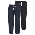 Jogginghose KIDSWORLD "Sweathosen" Gr. 128/134, N-Gr, blau (marine, schwarz) Jungen Hosen Jogginghosen