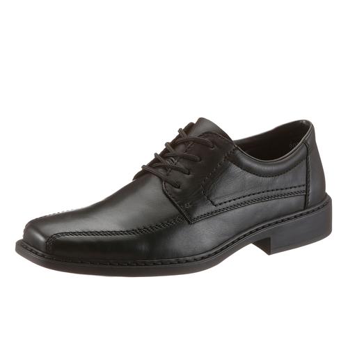 Schnürschuh RIEKER Gr. 46, schwarz Herren Schuhe mit klassischer Ziernaht, Freizeitschuh, Halbschuh, Schnürschuh