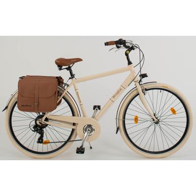 Cityrad "Citybike 605 Alu Man" Gr. 54, beige (beige, beige), VENICE - I LOVE ITALY, Fahrräder, 54cm, 28 Zoll (71,12cm), für Herren, Kettenschaltung
