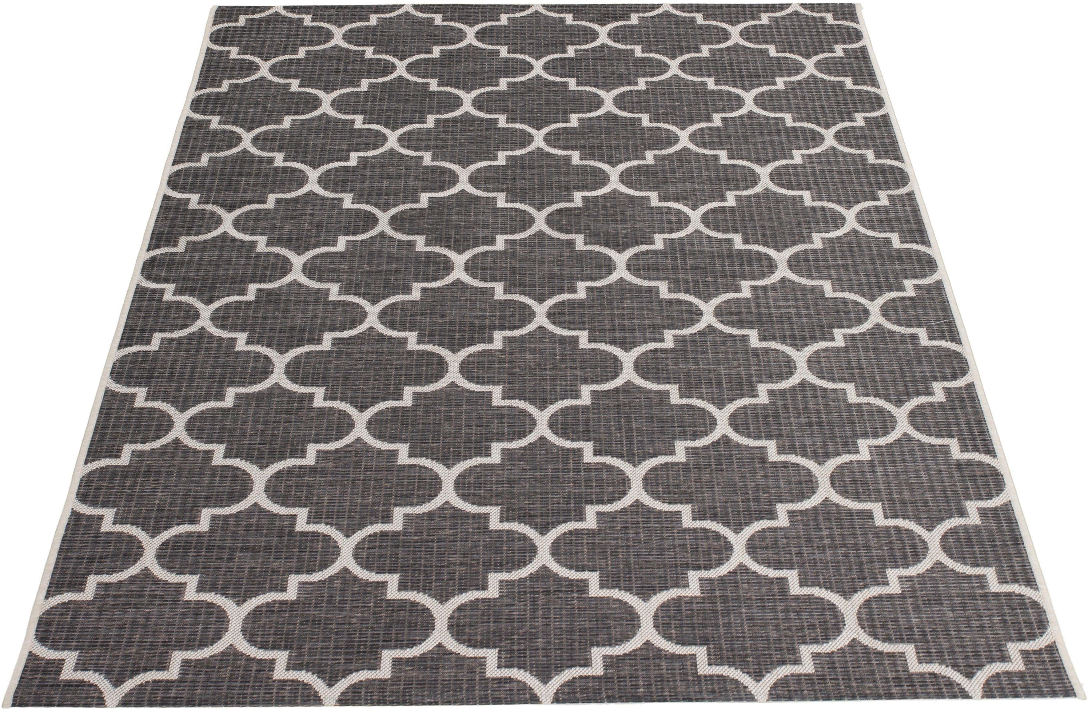 Teppich MY HOME "Valon" Gr. 2, grau, B:80cm H:7mm L:150cm, Kunstfaser, Teppiche, Indoor und Outdoor geeignet, Wohnzimmer Image