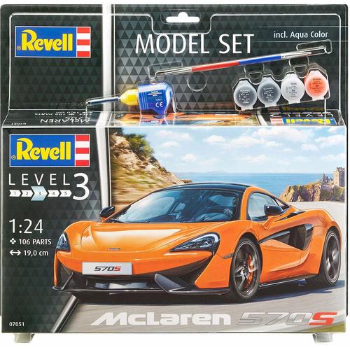 "Modellbausatz REVELL ""Model Set, McLaren 570S"" Modellbausätze orange Kinder Autos, Eisenbahn Modellbau Modellbausätze Made in Europe"