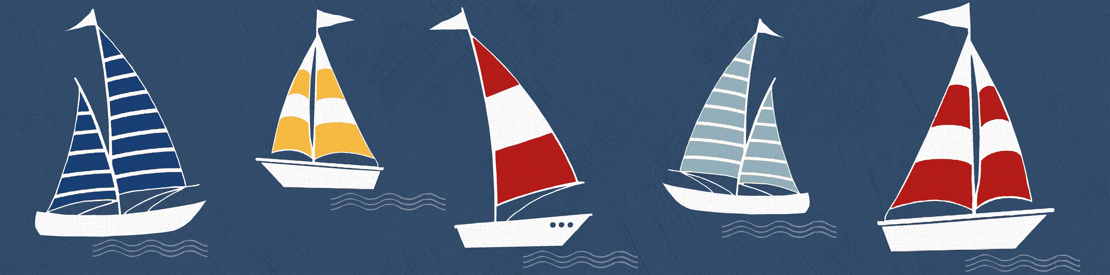 Bordüre A.S. CRÉATION "Sailor Friends", blau (dunkelblau weiß rot), B:0,16m L:5m, Papier, Tapeten, Tapete Kinder Bordüre Selbstklebend Borte Wohnzimmer Design Wandtapete