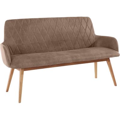 Sitzbank HOME AFFAIRE "Brest", grau (taupe, natur), B:160cm H:88cm T:60cm, Polyester, Sitzbänke, Sitzbank Essbank Polsterbank, Schuhbank, Garderobenbank, Bank Breite 160 cm Image