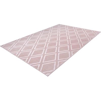 Teppich CALO-DELUXE "Latemar 400" Gr. 2, rosa, B:80cm H:7mm L:150cm, Kunstfaser, Teppiche, Hoch -Tief Struktur, Wohnzimmer Image