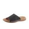 Pantolette GABOR, Damen, Gr. 38 (5), blau (nachtblau), Nubukleder, klassisch, Schuhe, Keilabsatz, Sommerschuh, Schlappen in schlichter Form