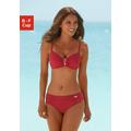 Bügel-Bikini LASCANA Gr. 42, Cup D, rot Damen Bikini-Sets Ocean Blue mit Pailletten-Verzierung Bestseller