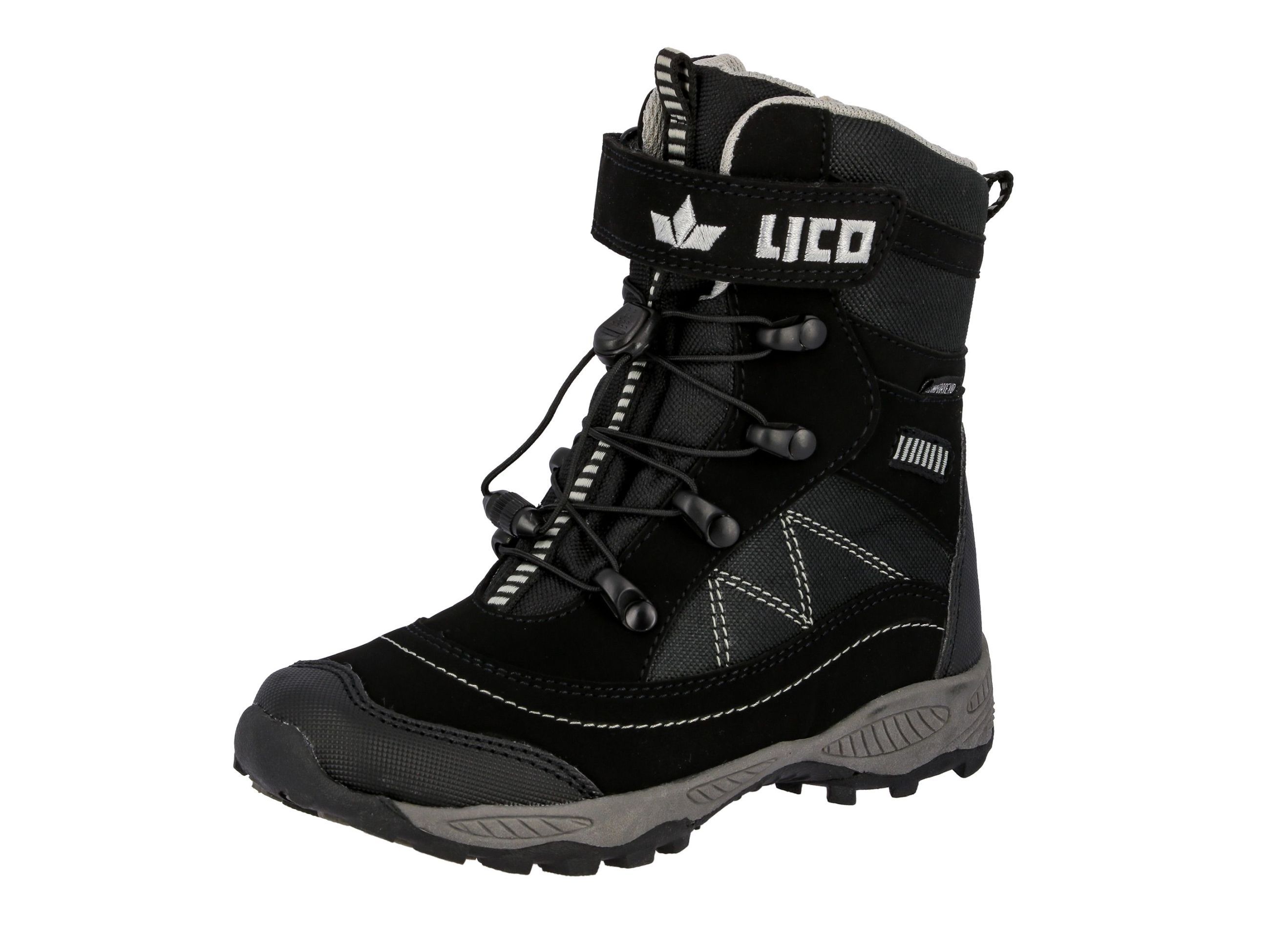 Stiefel LICO "Winterboot Sundsvall VS", Kinder, Gr. 34, schwarz, Synthetik, Schuhe Stiefel