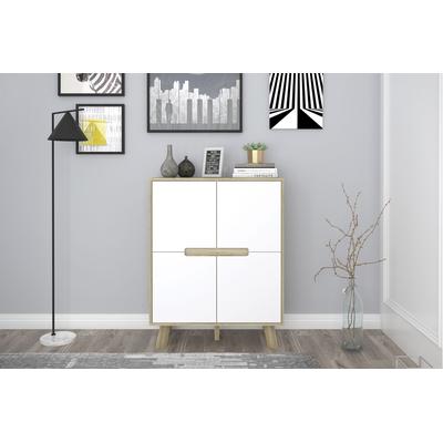 Kommode INOSIGN "Delea", weiß (natur, weiß), B:80cm H:102cm T:40cm, MDF, Sideboards, Türkommode Image