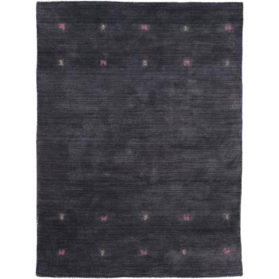 Wollteppich CARPETFINE "Gabbeh Uni, auch als Läufer erhältlich", grau, B:200cm H:15mm L:250cm, Wolle, Teppiche, reine Wolle, handgewebt, Gabbeh Loom Tiermotiv, große Farbauswahl Image