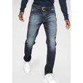 Straight-Jeans H.I.S "DIX" Gr. 31, Länge 32, blau (darkblue, used) Herren Jeans Straight Fit