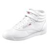 Sneaker REEBOK CLASSIC "Freestyle Hi", Gr. 37,5, weiß (int, weiß, silber), Leder, retro, Schuhe