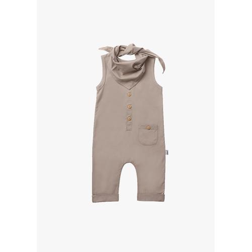 Strampler LILIPUT Gr. 62, EURO-Größen, beige Baby Overalls mit aufgesetzter Tasche