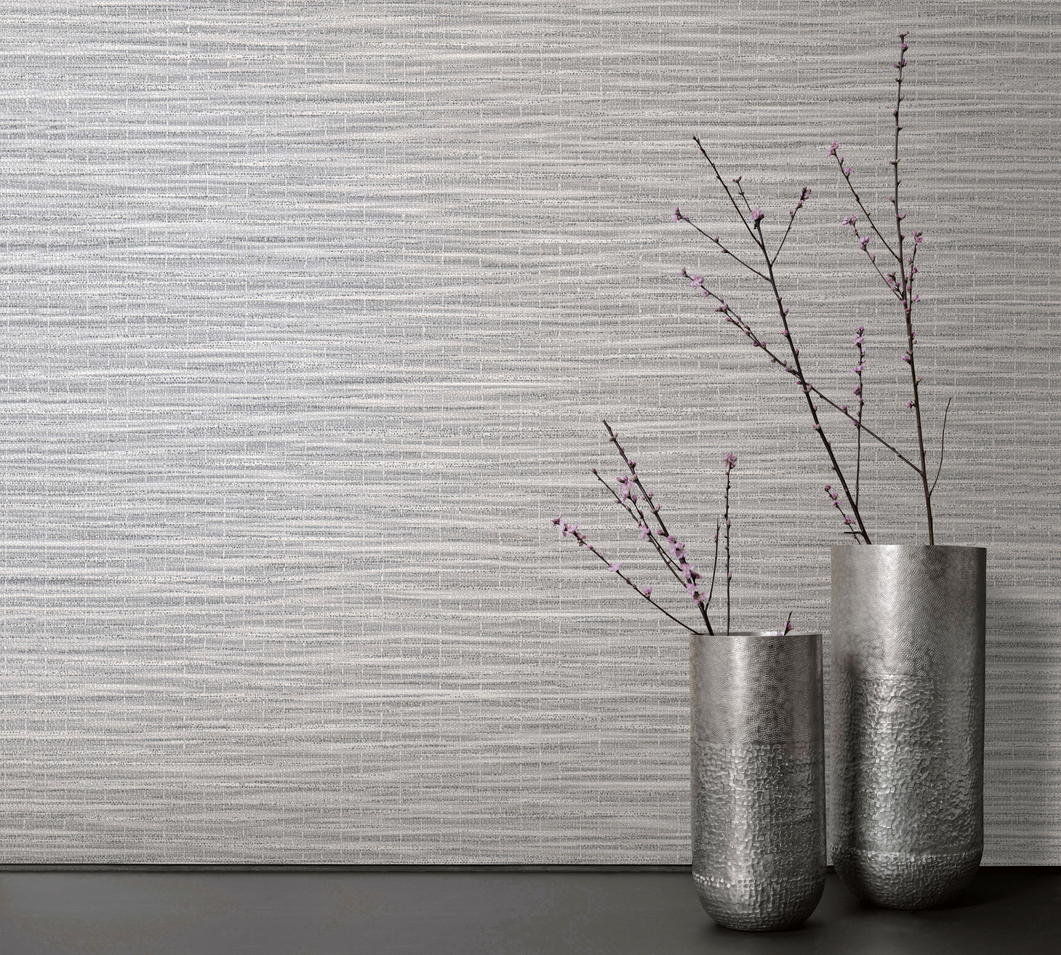 Vliestapete MARBURG, grau, B:0,53m L:10,05m, Vlies, Tapeten, moderne Tapete für Wohnzimmer Schlafzimmer Küche
