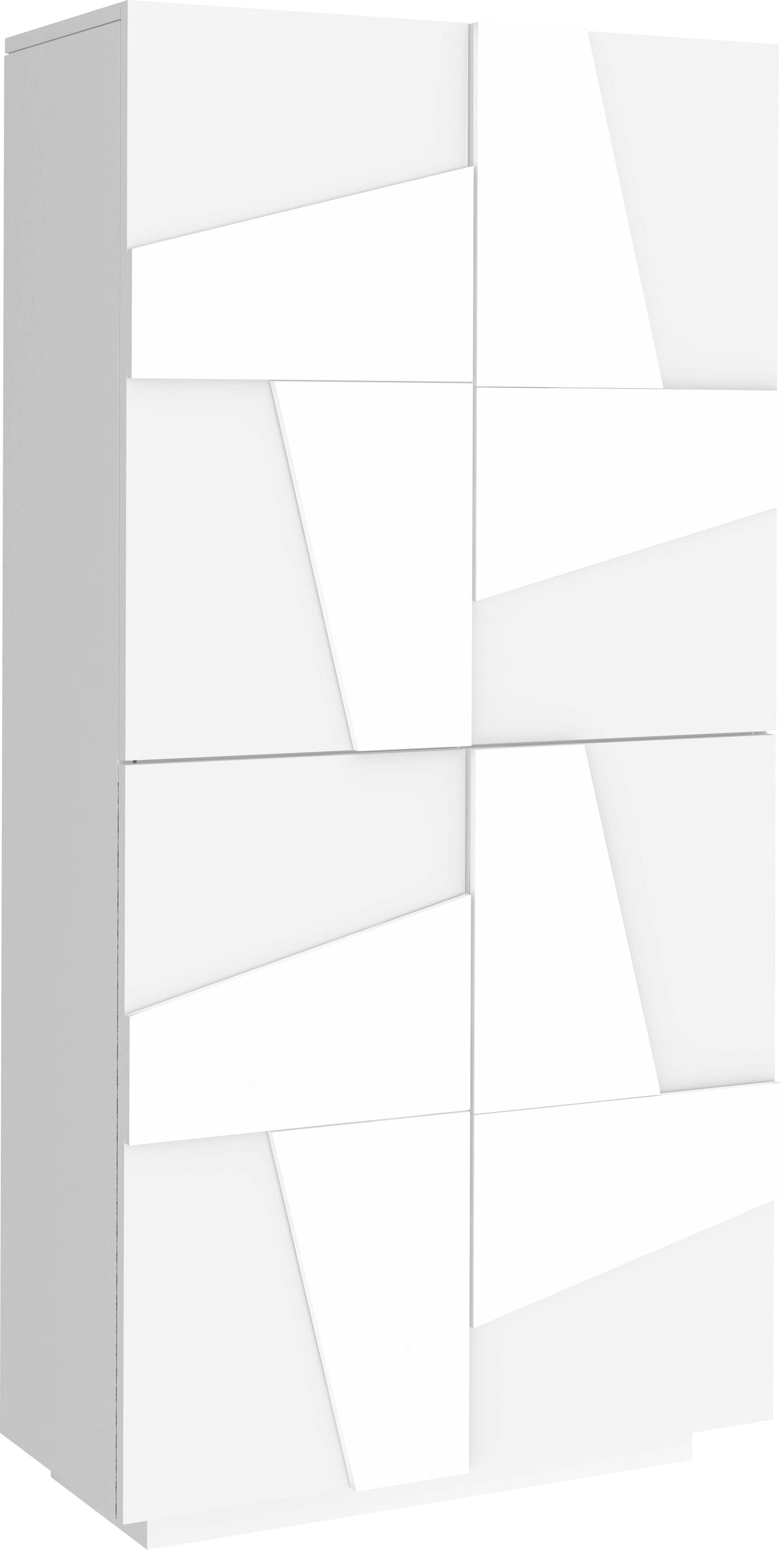 Schuhschrank INOSIGN "Ping", weiß (weiß hochglanz), B:81cm H:167,2cm T:38cm, Holzwerkstoff, Schränke, Schuhschrank