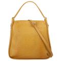 Shopper SAMANTHA LOOK Gr. B/H/T: 30 cm x 25 cm x 7 cm onesize, gelb Damen Taschen Handtaschen echt Leder, Made in Italy