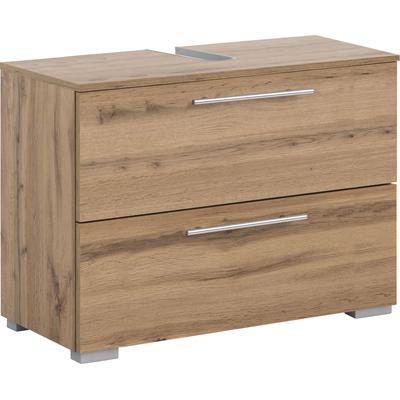 Waschbeckenunterschrank SCHILDMEYER "Carlos", braun (eiche landhausfarben), B:80,2cm H:59,1cm T:35,0cm, FSC-zertifizierter Holzwerkstoff, Schränke, Breite 80 cm Image