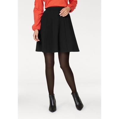 Jerseyrock ANISTON SELECTED, Damen, Gr. 44, schwarz, Jersey, Obermaterial: 60% Polyester, 35% Viskose, 5% Elasthan, unifarben, feminin, figurumspielend kniefrei, Röcke, mit Struktur Image