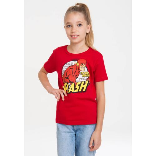 „T-Shirt LOGOSHIRT „“The Fastest Man Alive““ Gr. 170, rot Mädchen Shirts T-Shirts mit coolem Superhelden-Print“
