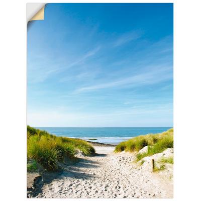 Wandbild ARTLAND "Strand mit Sanddünen und Weg zur See", beige (farbe bild(er): naturfarben), B:30cm H:40cm, Bilder, als Alubild, Outdoorbild, Leinwandbild, Poster, Wandaufkleber Image
