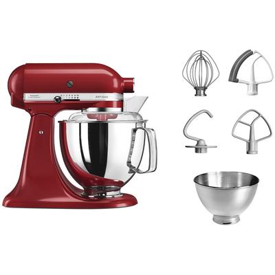 KITCHENAID Küchenmaschine "5KSM175PSEER EMPIRE ROT", rot (empire rot), B:24cm H:36cm T:37cm, Küchenmaschinen, mit Zubehör im Wert von ca. 112,-€ UVP