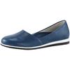 Slipper HEINE, Damen, Gr. 38, blau (jeansblau), Leder, Leder, sportlich, Schuhe
