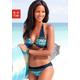 Bügel-Bikini KANGAROOS Gr. 40, Cup E, blau (marine, bedruckt) Damen Bikini-Sets Ocean Blue