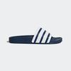 Badesandale ADIDAS ORIGINALS "ADILETTE", Gr. 46, blau (adiblu, weiß, adiblu), Synthetik, sportlich, Schuhe Badelatschen Pantolette Schlappen
