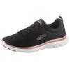 Sneaker SKECHERS "FLEX APPEAL 4.0 BRILLINAT VIEW", Damen, Gr. 37, rosa (schwarz, rosé), Textil, Lederimitat, sportlich, Schuhe, Freizeitschuh, Halbschuh, Schnürschuh mit Air Cooled Memory Foam