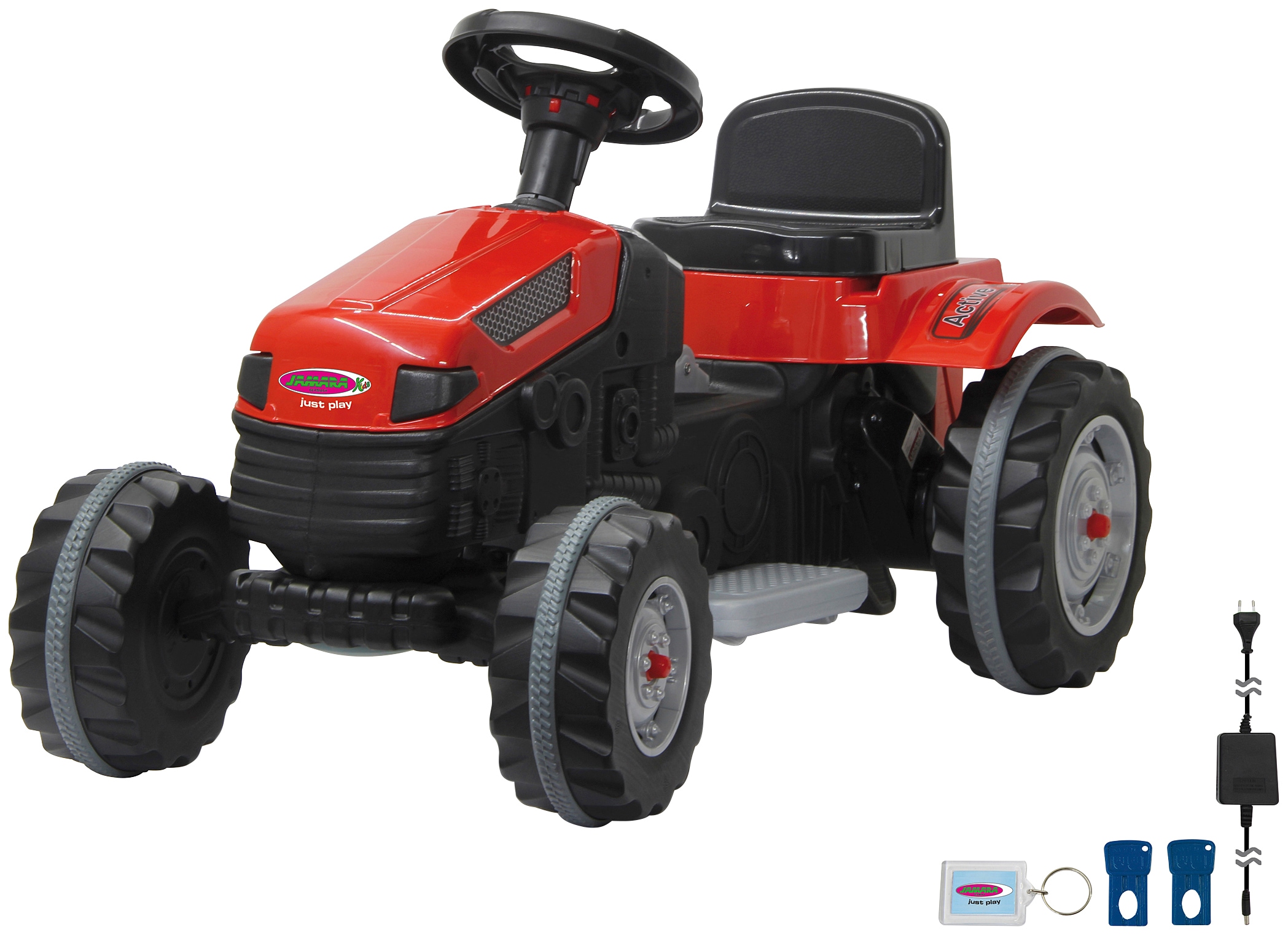 Elektro-Kinderauto JAMARA "Traktor Strong Bull", rot, Elektro-Kinderfahrzeuge, KinderB:51cm H:51cm T:95cm, Kunststoff, B:51cm H:51cm T:95cm