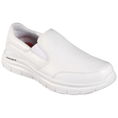 Berufsschuh SKECHERS "FLEX ADVANTAGE SR" Gr. 43, weiß, 43, Leder, Schuhe, Slipper für Gastronomie, Pflege, Krankenhaus mit Stretcheinsatz Image