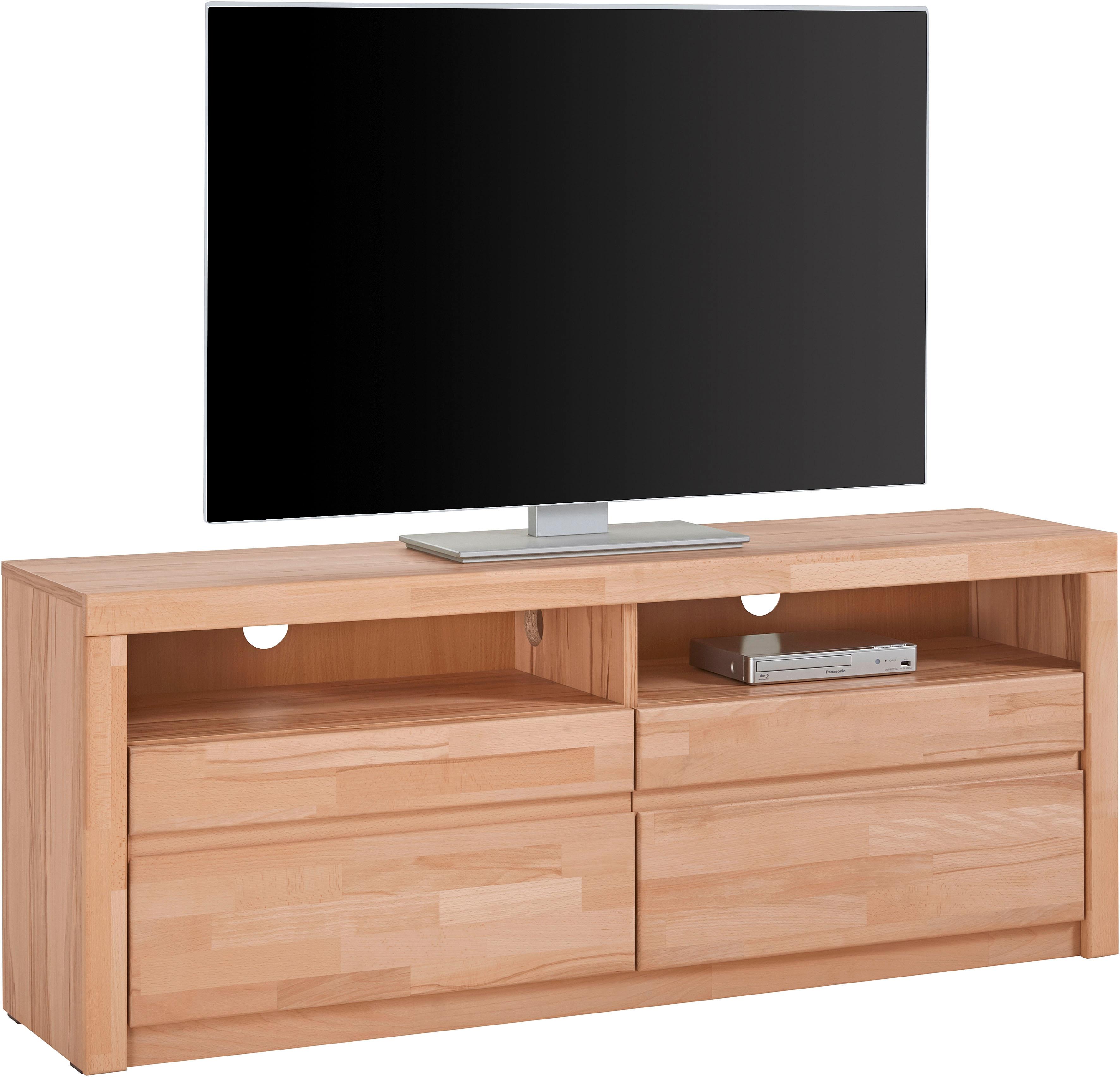 Lowboard HOME AFFAIRE "Silkeborg", beige (kernbuche teilmassiv), B:140cm H:55cm T:35cm, Holz teilmassiv, Sideboards, Lowboard, Breite 140 cm